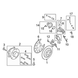 Ford OE - Rear Suspension - Brake Components