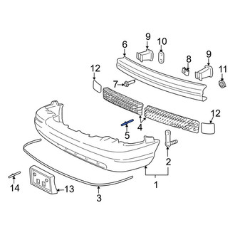 Ford OE - Front Bumper Impact Absorber Rivet