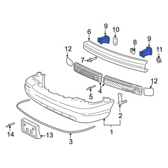 Ford OE - Front Right Bumper Impact Bar Bracket