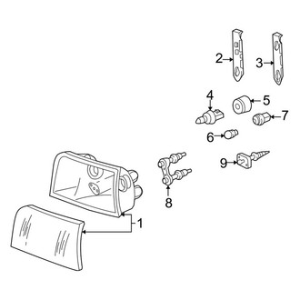 Ford OE - Front Lamps - Headlamp Components