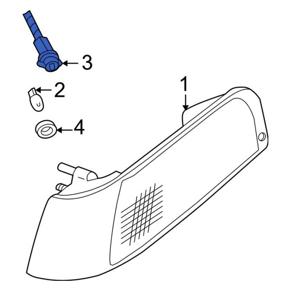 Ford OE 5W7Z15A434AA Front Side Marker Light Socket