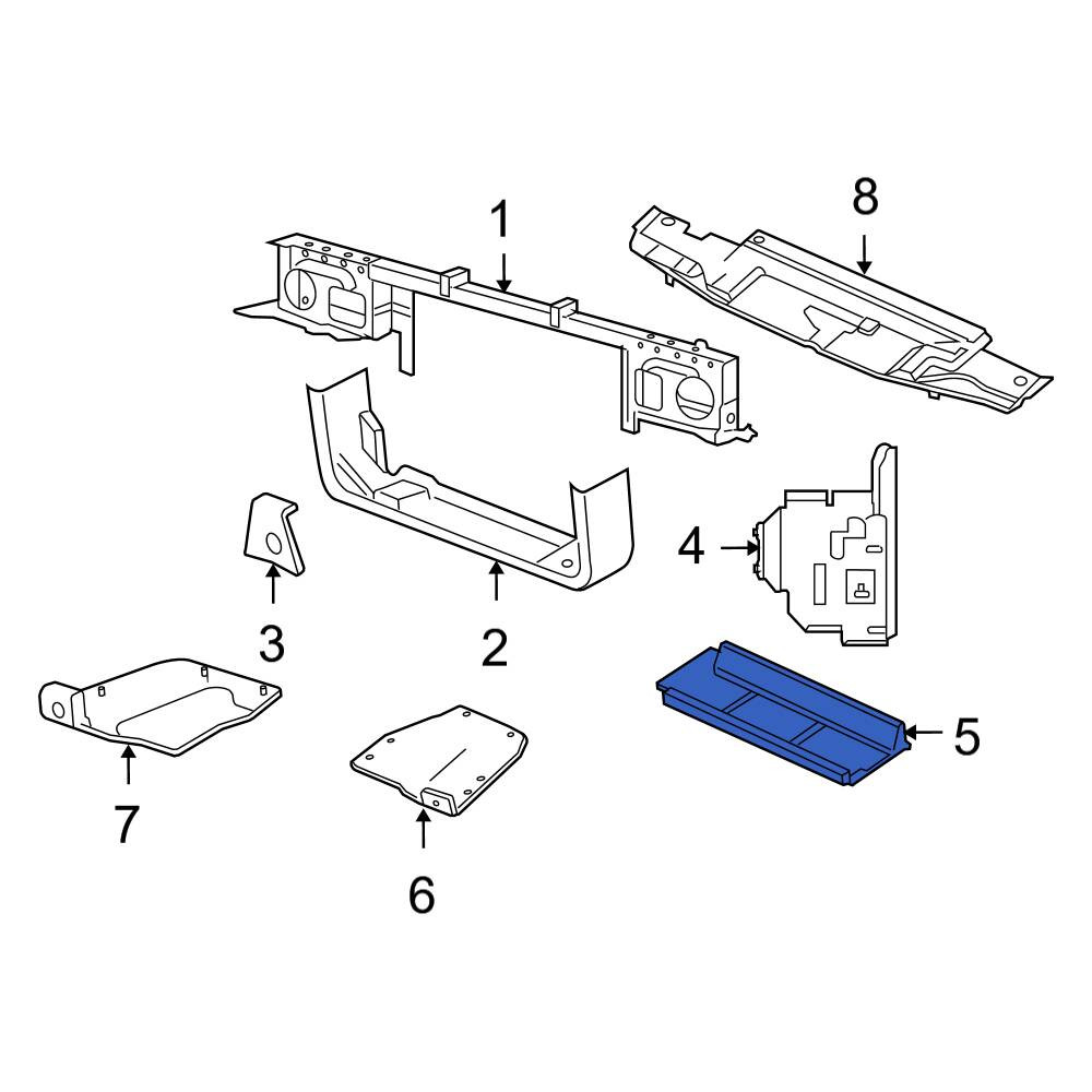 メンテナンス OK plan Ford OE 3W1Z8327AA - Front Center Radiator Support Air Deflector