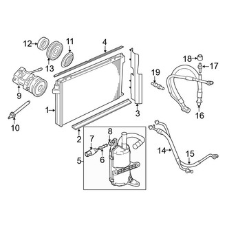 Ford OE - Air Conditioner & Heater - Condenser, Compressor & Lines