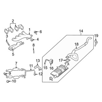Ford OE - Exhaust System - Exhaust Components (Single Exhaust)