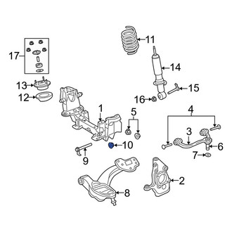 Ford OE - Front Lower Suspension Control Arm Nut