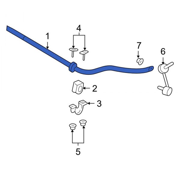 Ford OE 3W7Z5482DA Front Suspension Stabilizer Bar