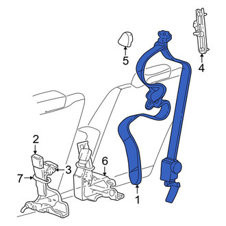 Ford OE - Front Left Seat Belt Lap and Shoulder Belt