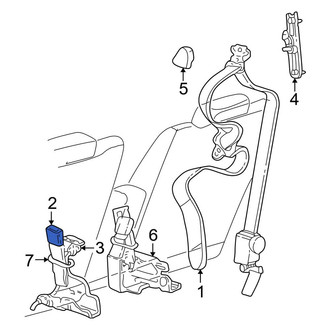 Ford OE - Front Left Seat Belt Receptacle