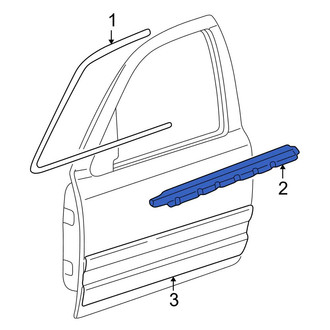 Ford OE - Front Right Outer Door Window Belt Weatherstrip