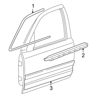 Ford OE - Front Door - Exterior Trim