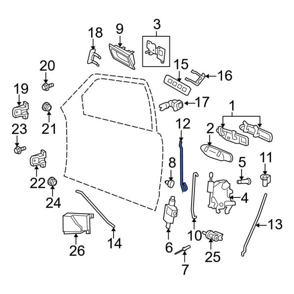 Door Lock Operating Rod