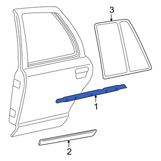 Ford OE - Front Right Outer Door Window Belt Weatherstrip