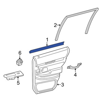 Ford OE - Front Right Outer Door Window Belt Weatherstrip