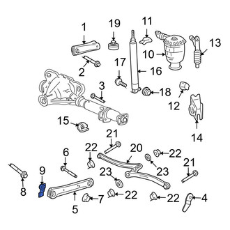 Ford OE - Rear Lower Suspension Control Arm Nut