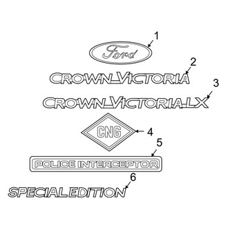 Ford OE - Trunk Lid - Exterior Trim