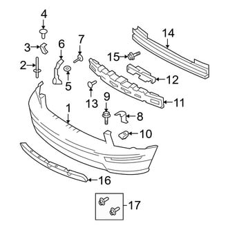 Ford OE - Front Bumper - Bumper & Components (Pony Package), (Base Coupe)