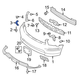 Ford OE - Front Left Bumper Cover Bracket