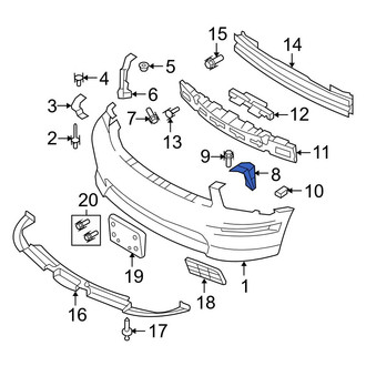 Ford OE - Front Left Bumper Cover Bracket