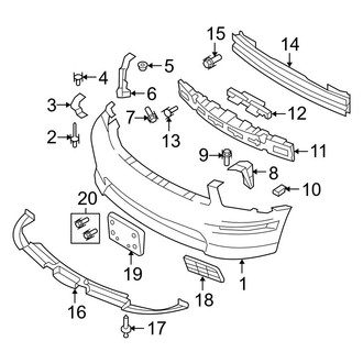 Ford OE - Front Bumper - Bumper & Components (With California Special), (GT)