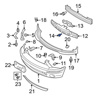 Ford OE - Rear Bumper Impact Absorber Clip