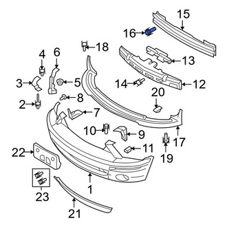 Ford OE - Front Outer Bumper Impact Bar Bolt
