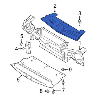 Ford OE - Front Upper Radiator Support Air Deflector