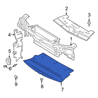Ford OE - Front Right Lower Radiator Support Splash Shield