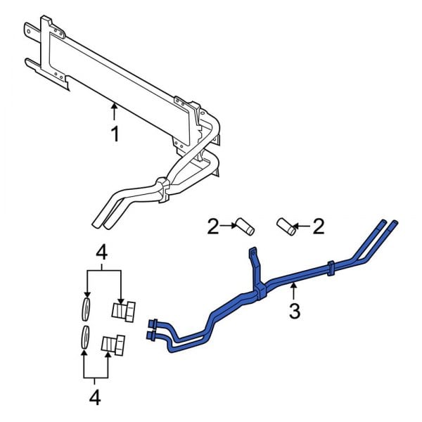 Ford OE 7R3Z7R081A Automatic Transmission Oil Cooler Tube