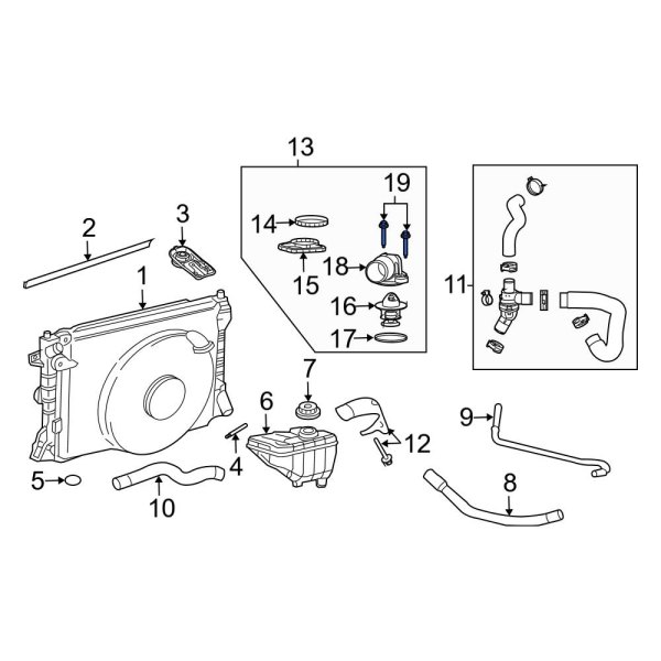 Engine Coolant Thermostat Housing Bolt