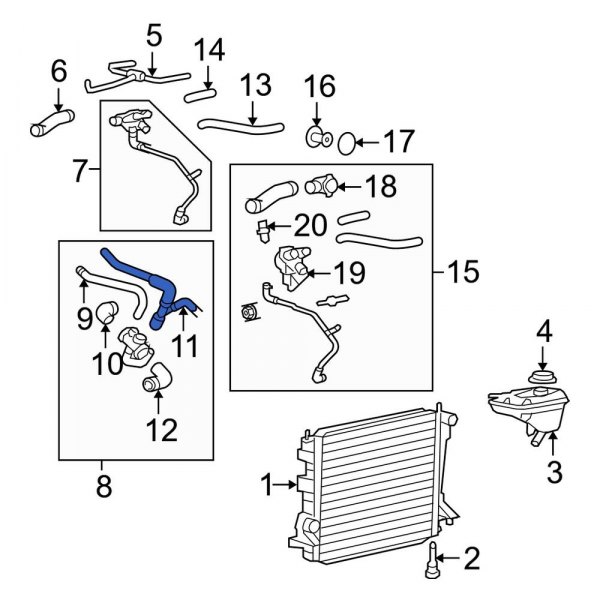 Engine Coolant Overflow Hose