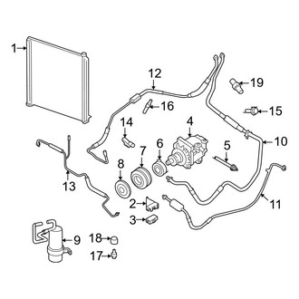 Ford OE - Air Conditioner & Heater - Condenser, Compressor & Lines