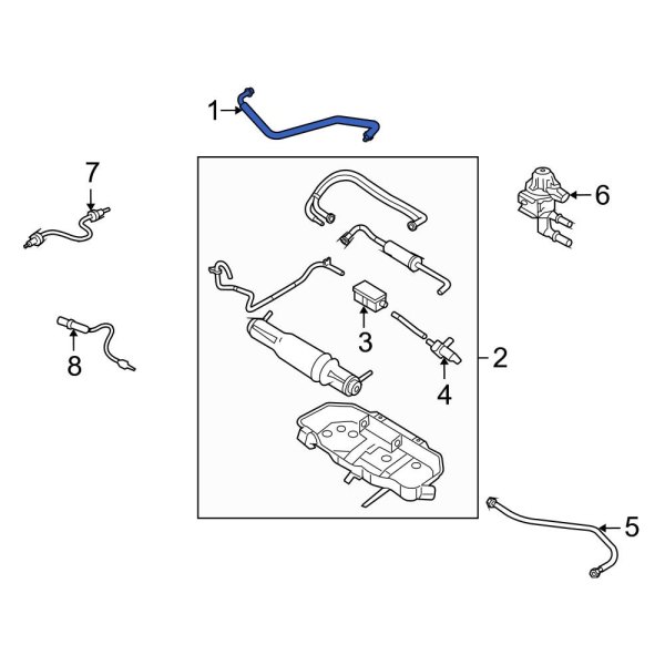 Ford OE 5R3Z6758A - Exhaust Gas Recirculation (EGR) Tube