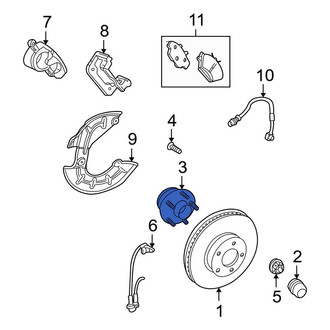 Ford OE - Front Wheel Bearing and Hub Assembly