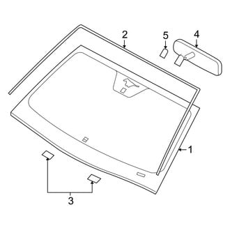 Ford OE - Windshield - Glass