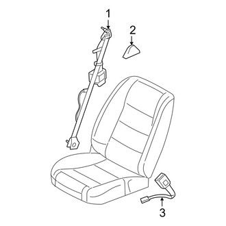 Ford OE - Restraint Systems - Front Seat Belts (Base / GT Coupe)