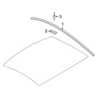 Ford OE - Roof - Exterior Trim (W/O Vista Roof), (Base / GT Coupe)