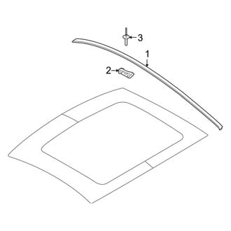 Ford OE - Roof - Exterior Trim (With Vista Roof), (Base / Bullitt / GT / Shelby GT500 / Shelby GT500KR Coupe)