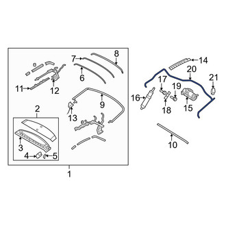 Ford OE - Upper Convertible Top Stowage Compartment Drain Hose