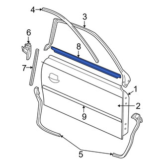 Ford OE - Front Right Door Belt Molding