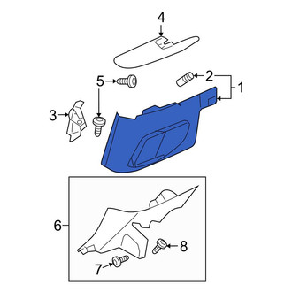 Ford OE - Rear Right Upper Interior Quarter Panel Trim Panel