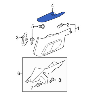 Ford OE - Rear Right Upper Interior Quarter Panel Trim Panel
