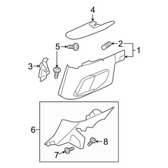 Ford OE - Quarter Panel - Interior Trim (Base / GT / Shelby GT / Shelby GT500 Convertible)