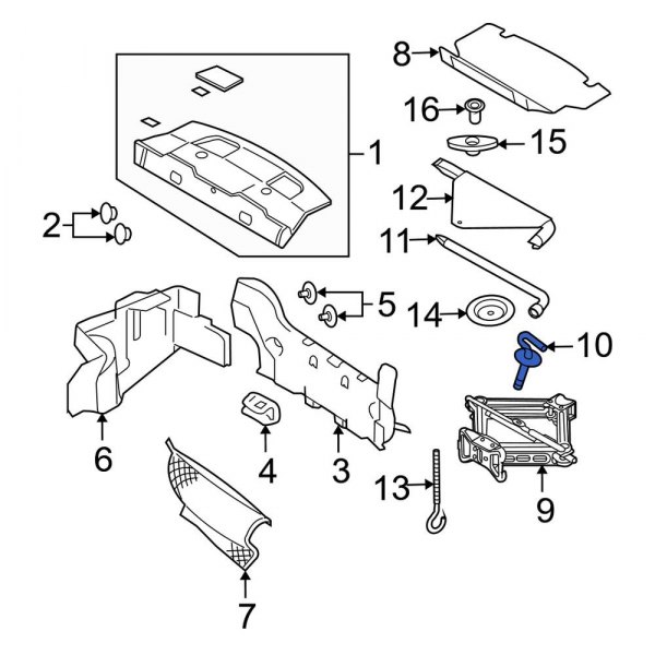 Ford OE W711555S437 Floor Jack Bolt