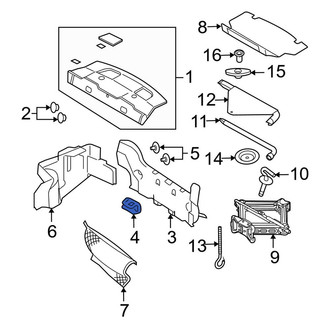 Ford OE - Rear Body Panel Trim Panel Clip