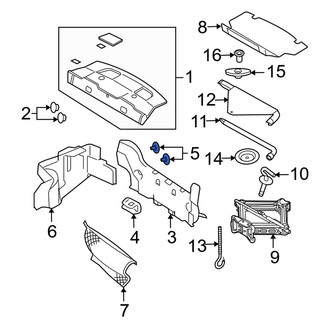 Ford OE - Rear Rear Body Panel Trim Panel Nut
