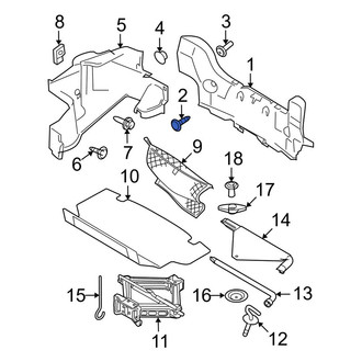 Ford OE - Rear Body Panel Trim Panel Clip
