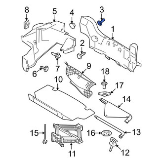Ford OE - Rear Body Panel Trim Panel Bolt