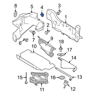 Ford OE - Rear Rear Body Panel Trim Panel Nut