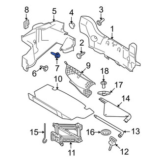 Ford OE - Rear Body Panel Trim Panel Bolt