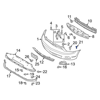 Ford OE - Front Bumper Cover Support Rail Screw
